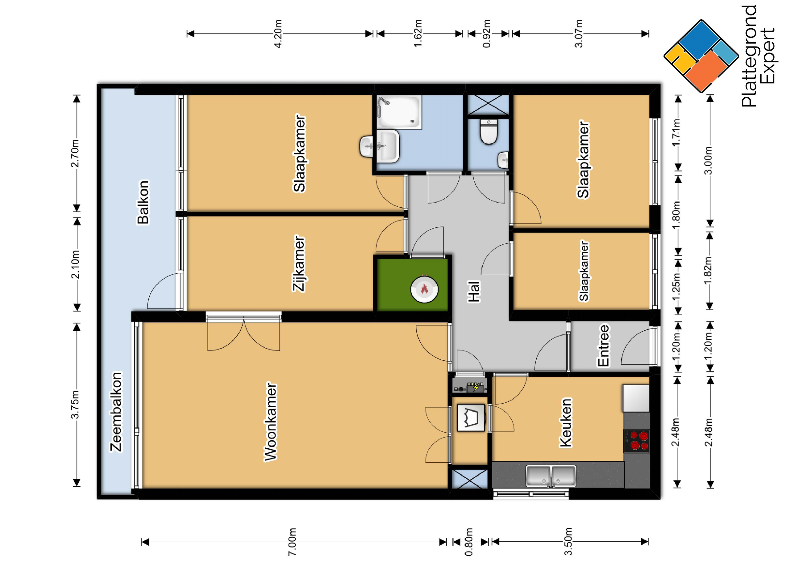 Plattegrond Beeklaan  Newtonstraat Kavish